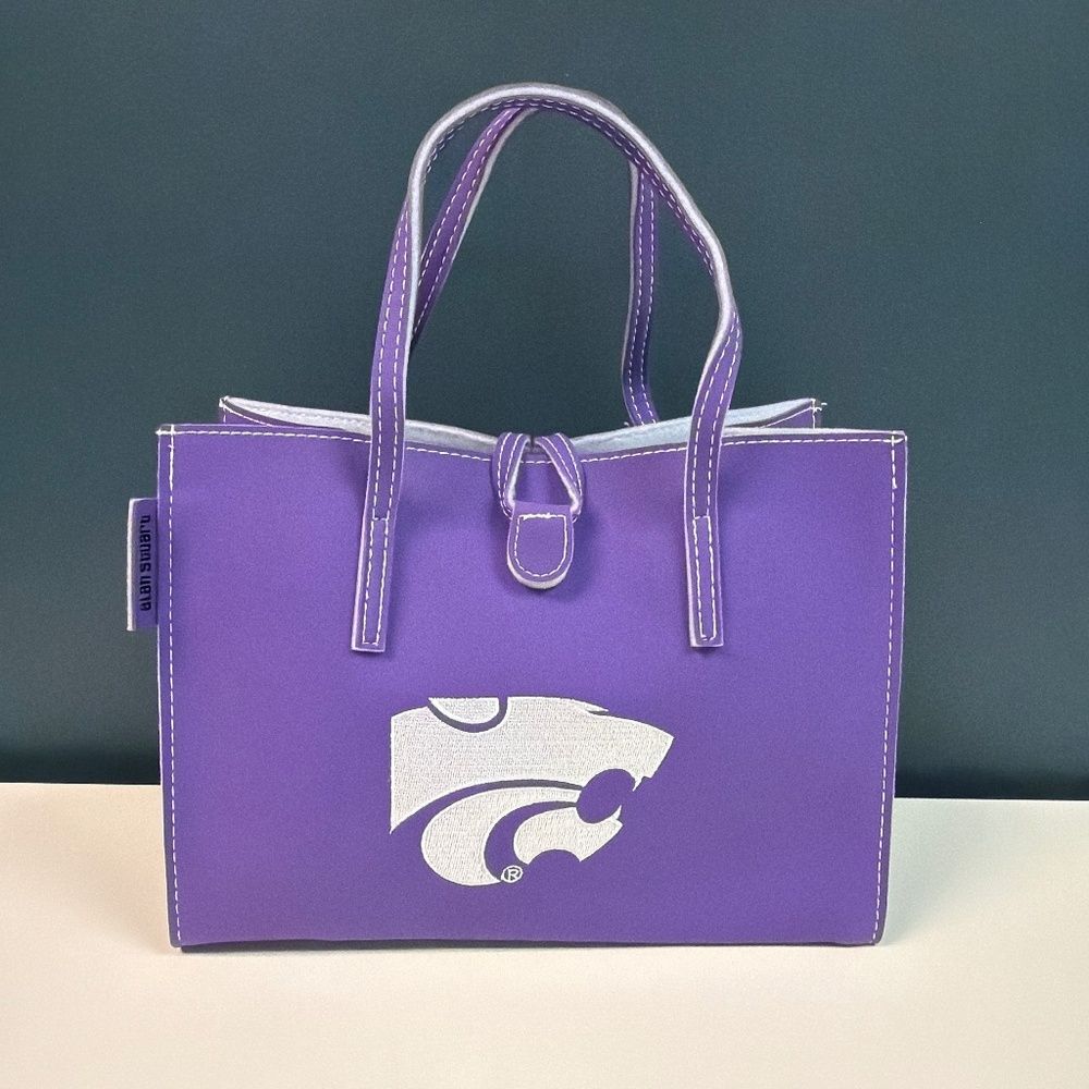 New Kansas State Wildcats Alan Stuart Creations Small Purple Tote Purse